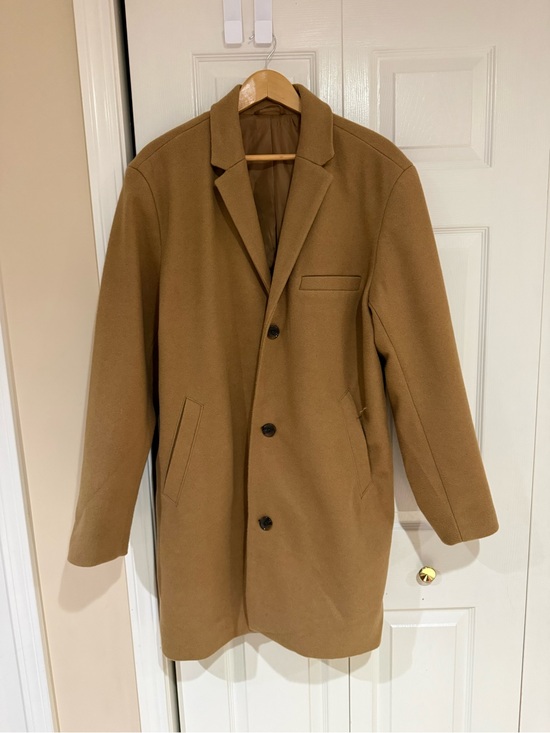 Old Navy Other - Old Navy Men's Camel Pea Coat - Single-Breasted Overcoat